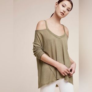 NWOT Anthropologie Millipa Open Shoulder Knit Top